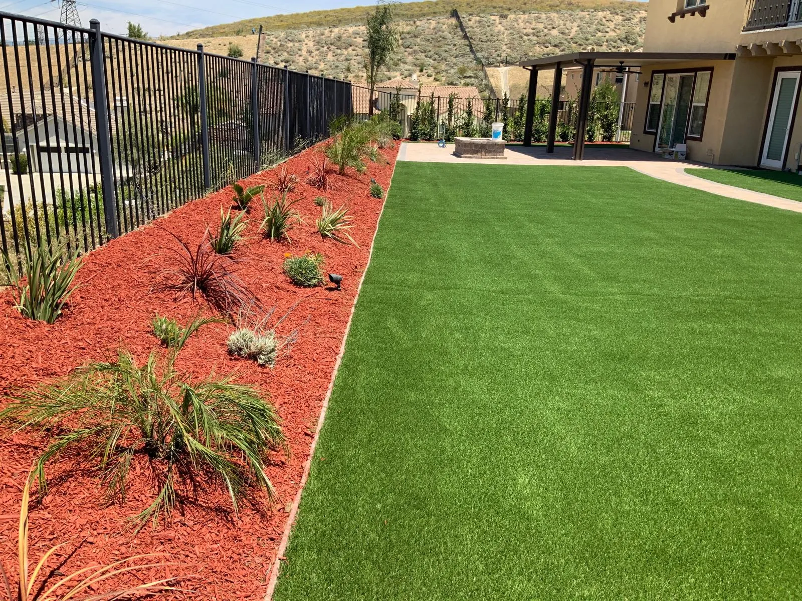 Bare dirt to a finished yard, finished